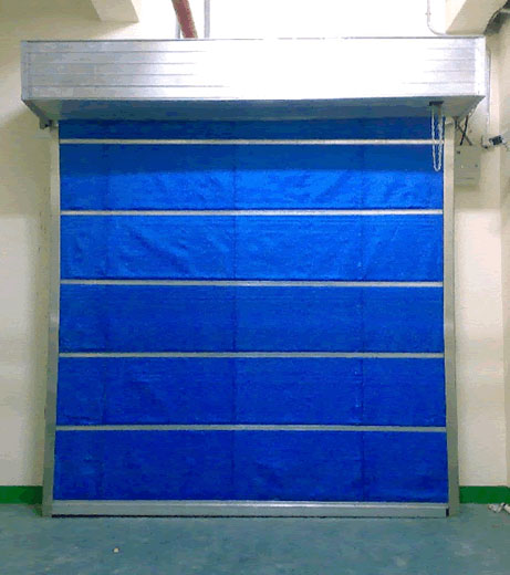 无机布双轨双帘垂直防火卷帘门