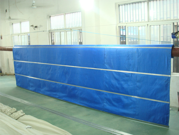 无机布防火卷帘门帘片制作