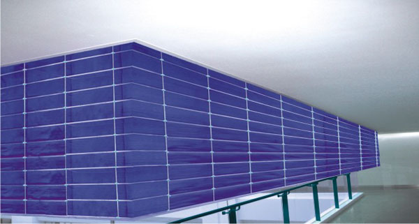 中庭提升式无机布防火卷帘门